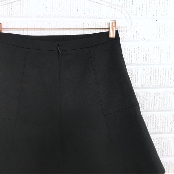 J. Crew Fluted Skirt in Double Crepe Black Size 0 - Picture 6 of 8